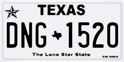 TX license plate DNG1520