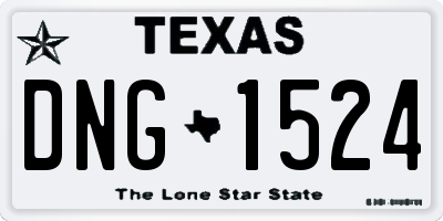 TX license plate DNG1524