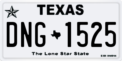 TX license plate DNG1525