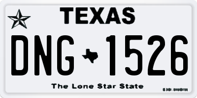 TX license plate DNG1526