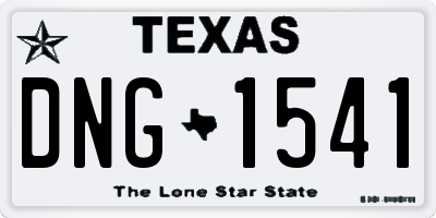 TX license plate DNG1541