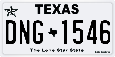 TX license plate DNG1546