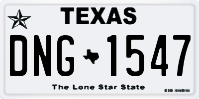 TX license plate DNG1547