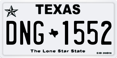 TX license plate DNG1552