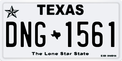 TX license plate DNG1561