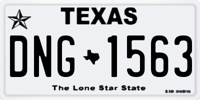 TX license plate DNG1563