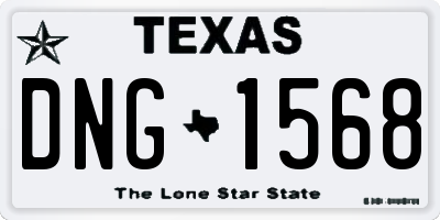 TX license plate DNG1568