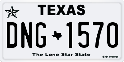 TX license plate DNG1570