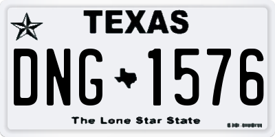 TX license plate DNG1576