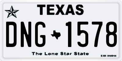 TX license plate DNG1578
