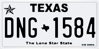 TX license plate DNG1584