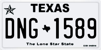 TX license plate DNG1589
