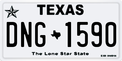 TX license plate DNG1590