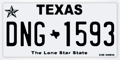 TX license plate DNG1593