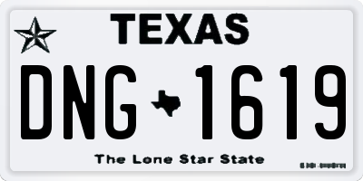 TX license plate DNG1619