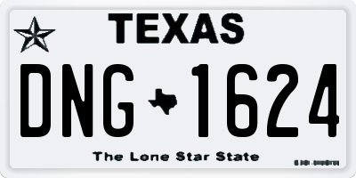 TX license plate DNG1624