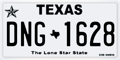TX license plate DNG1628