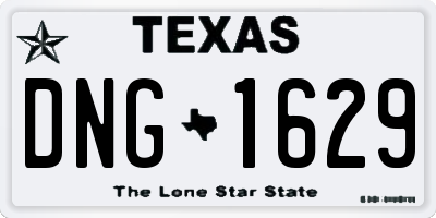 TX license plate DNG1629