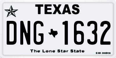 TX license plate DNG1632