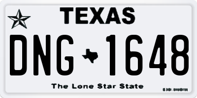 TX license plate DNG1648