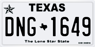 TX license plate DNG1649
