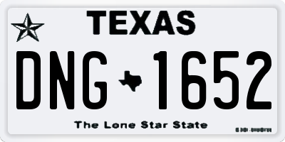 TX license plate DNG1652