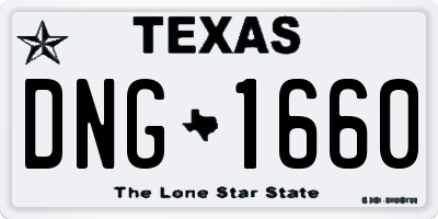 TX license plate DNG1660