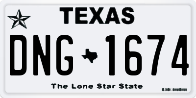 TX license plate DNG1674