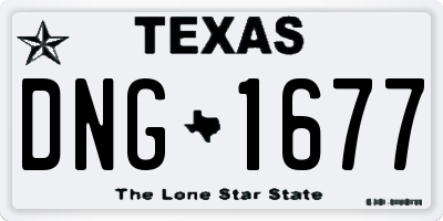 TX license plate DNG1677