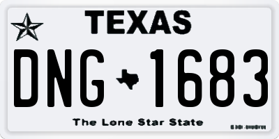 TX license plate DNG1683