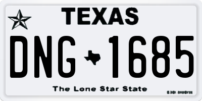 TX license plate DNG1685