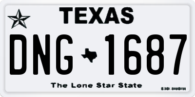 TX license plate DNG1687
