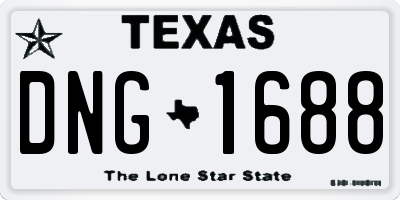 TX license plate DNG1688