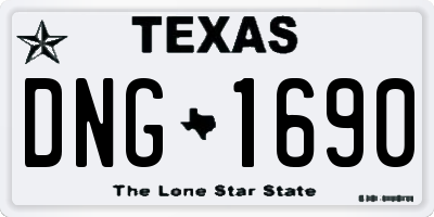 TX license plate DNG1690