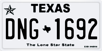 TX license plate DNG1692