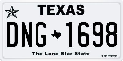 TX license plate DNG1698
