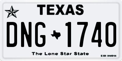 TX license plate DNG1740