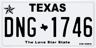 TX license plate DNG1746