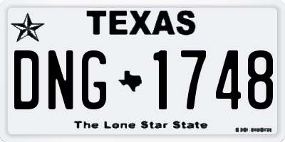 TX license plate DNG1748