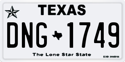 TX license plate DNG1749
