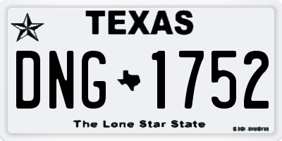 TX license plate DNG1752