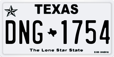 TX license plate DNG1754