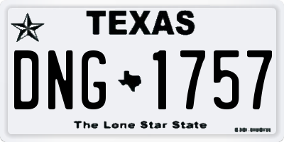 TX license plate DNG1757