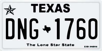 TX license plate DNG1760