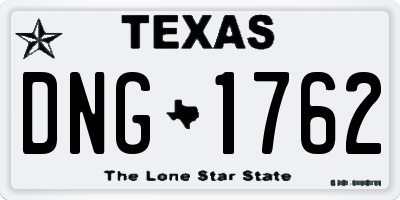 TX license plate DNG1762