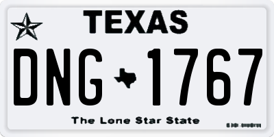 TX license plate DNG1767