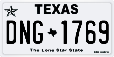 TX license plate DNG1769