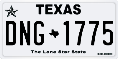 TX license plate DNG1775
