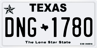TX license plate DNG1780