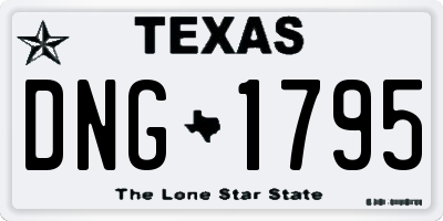 TX license plate DNG1795